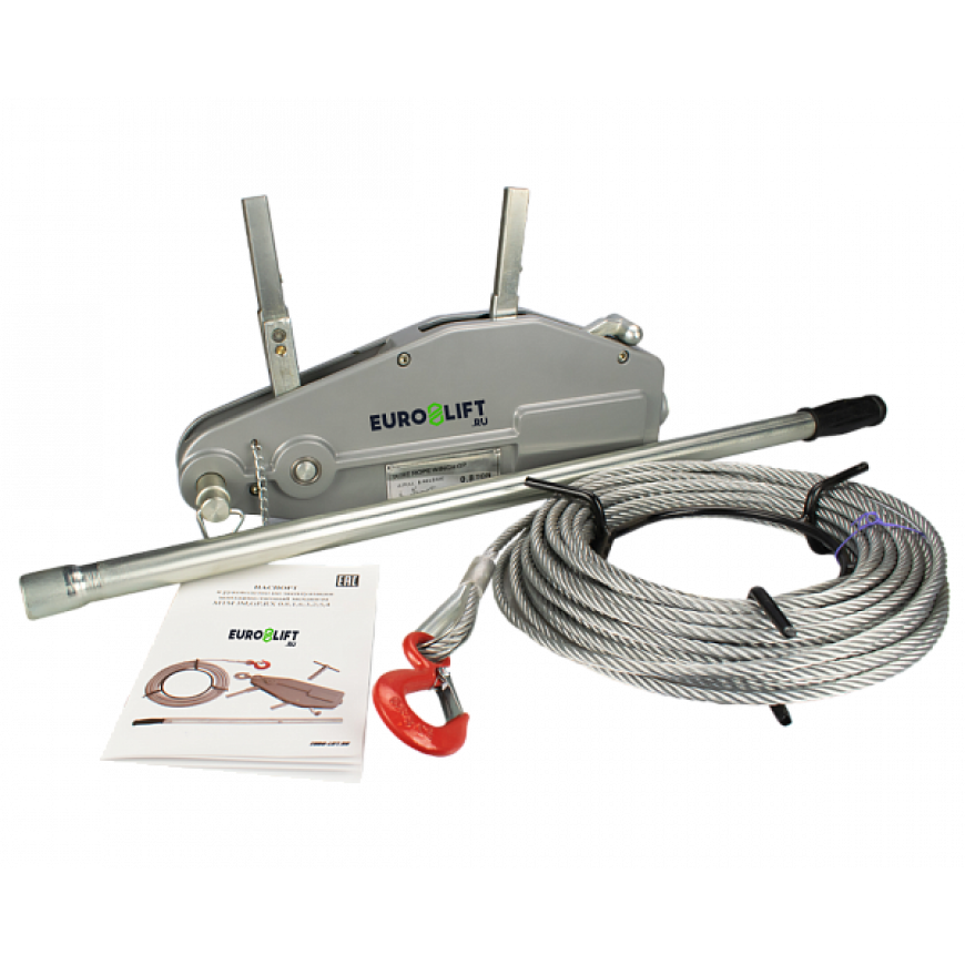 Лебедка ручная рычажная JM-0.8 канат 20.0 м.(MTM)